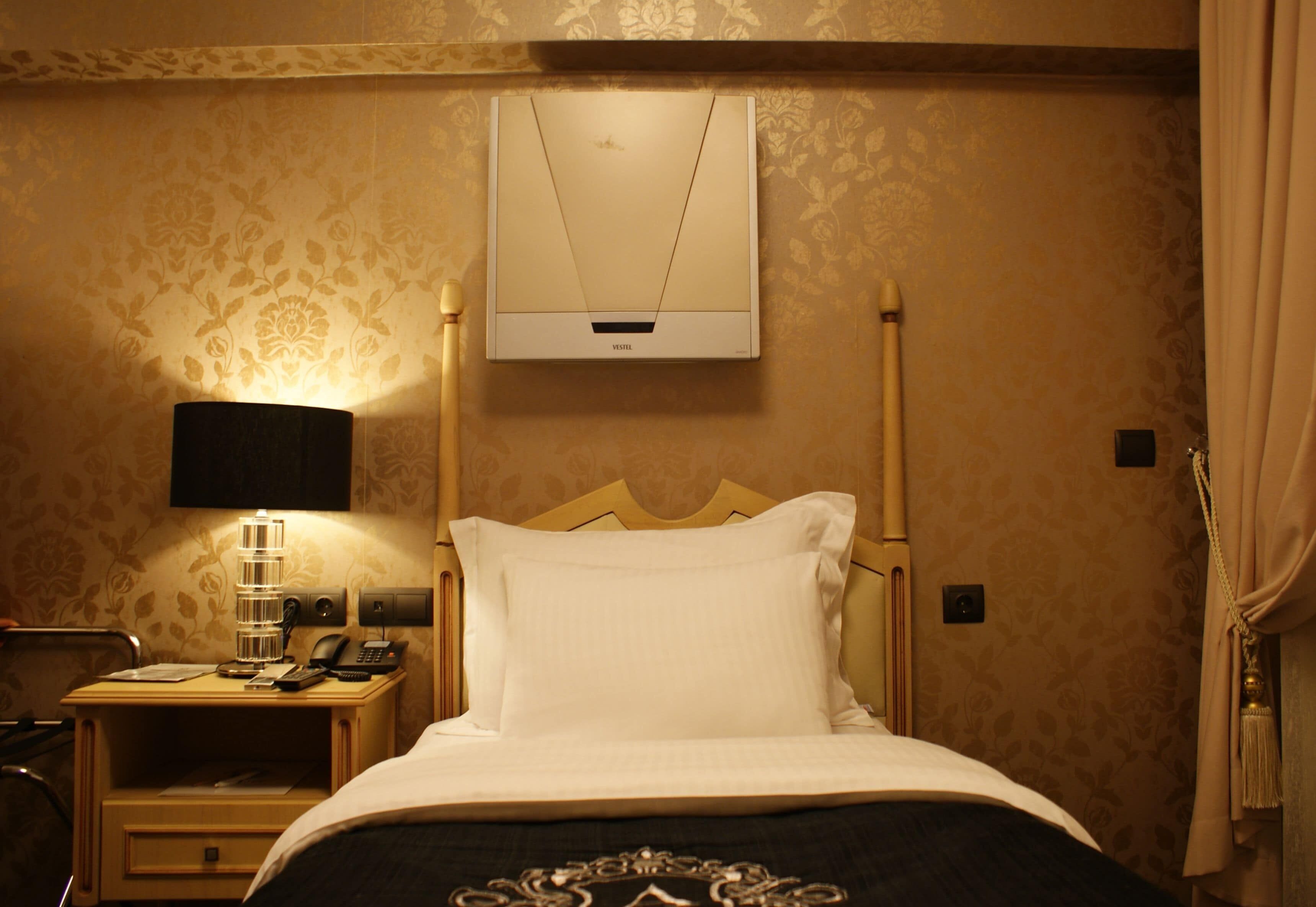 Premium bedding, free minibar items, in-room safe, soundproofing