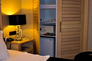 Sängtillbehör av högsta kvalitet och minibar med vissa gratis produkter