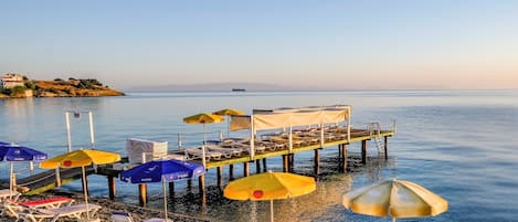 Private beach, beach bar