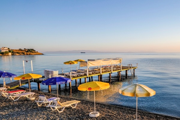 Private beach, beach bar