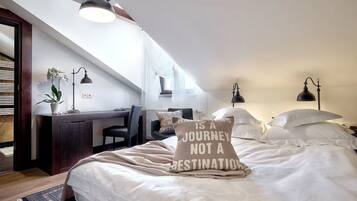 Ropa de cama de alta calidad y minibar