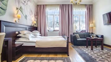 Ropa de cama de alta calidad y minibar