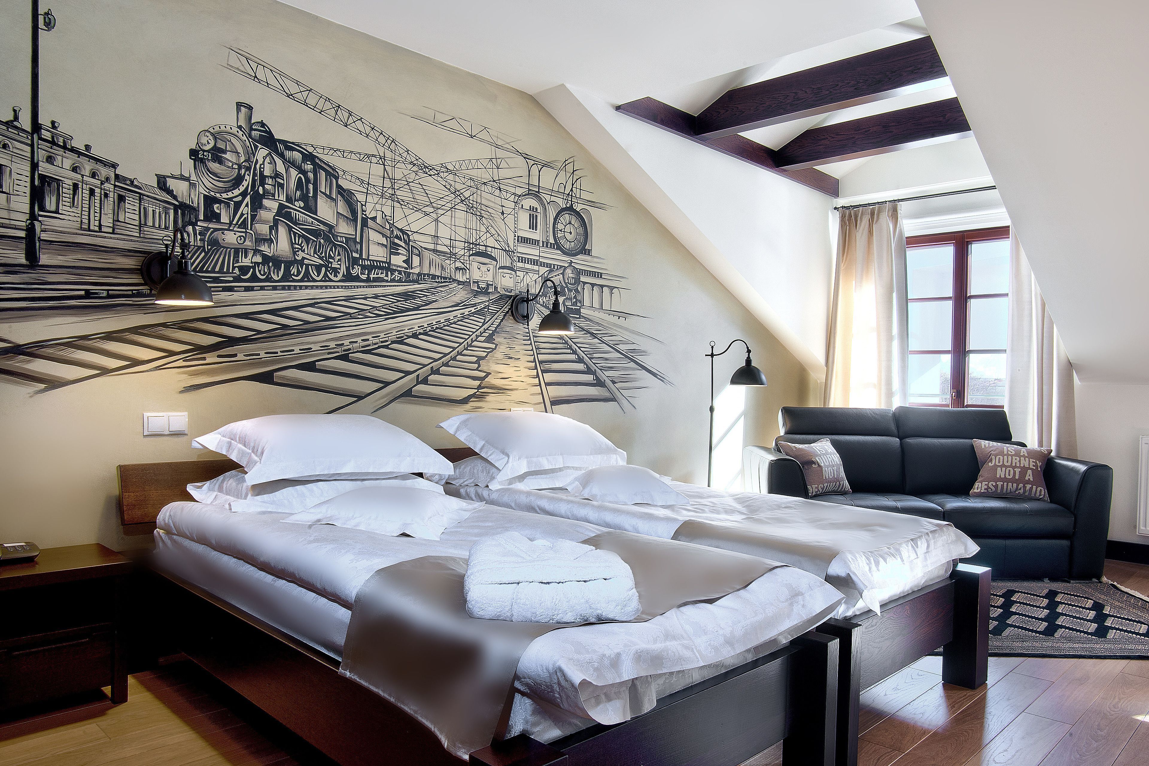 Ropa de cama de alta calidad y minibar 