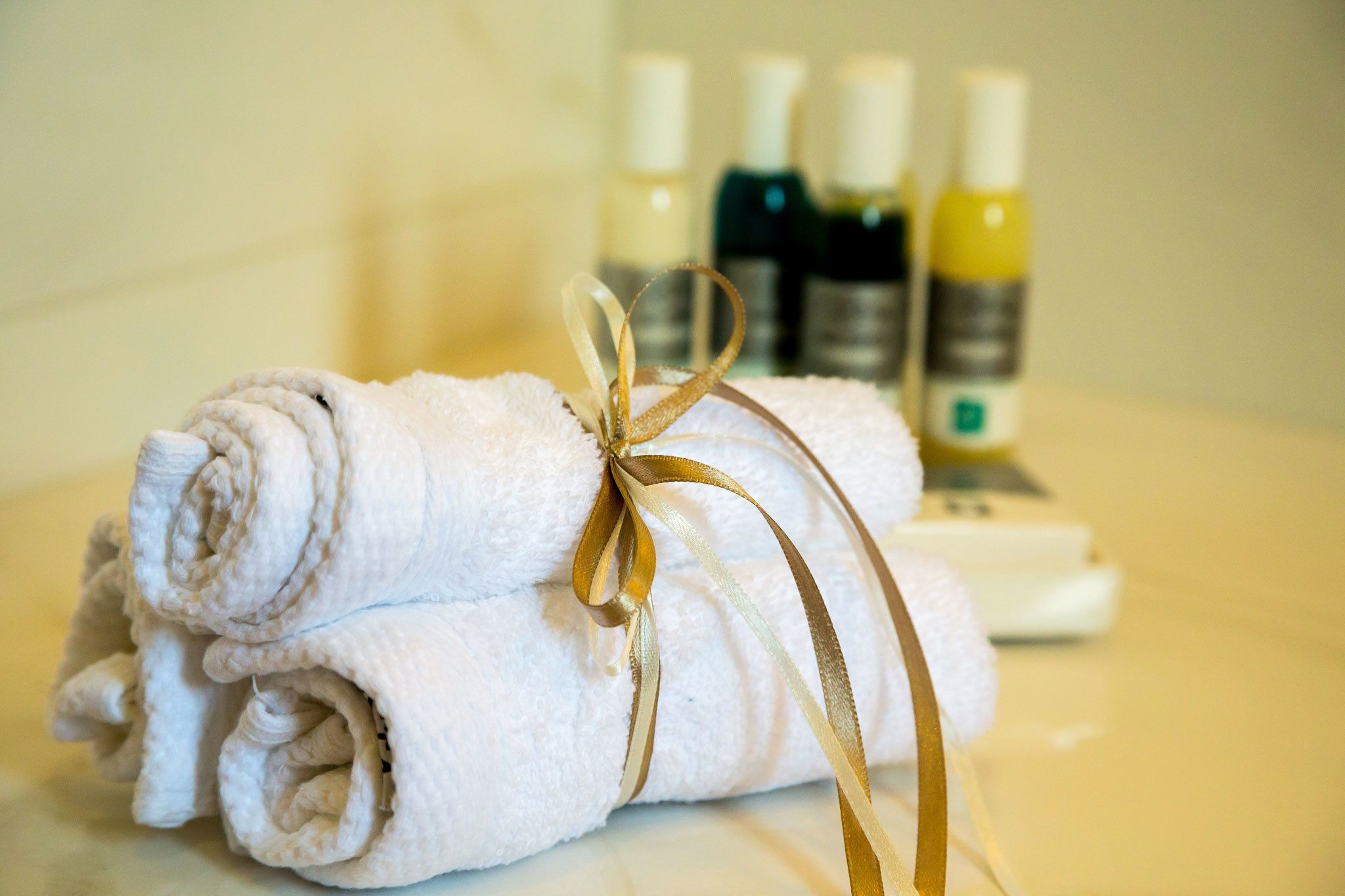 rainfall showerhead, free toiletries, hair dryer, bathrobes