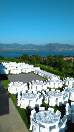 Outdoor wedding area