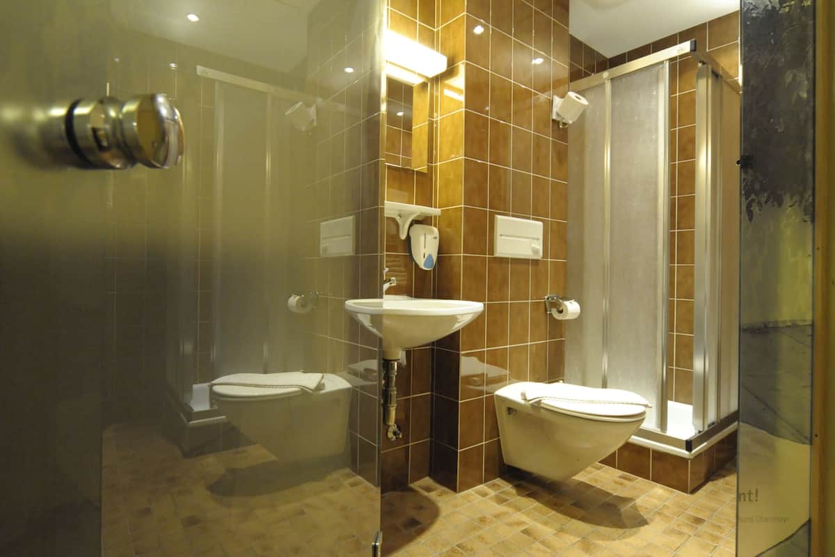 basic double room | bathroom | free toiletries, hair dryer, bathrobes, slippers