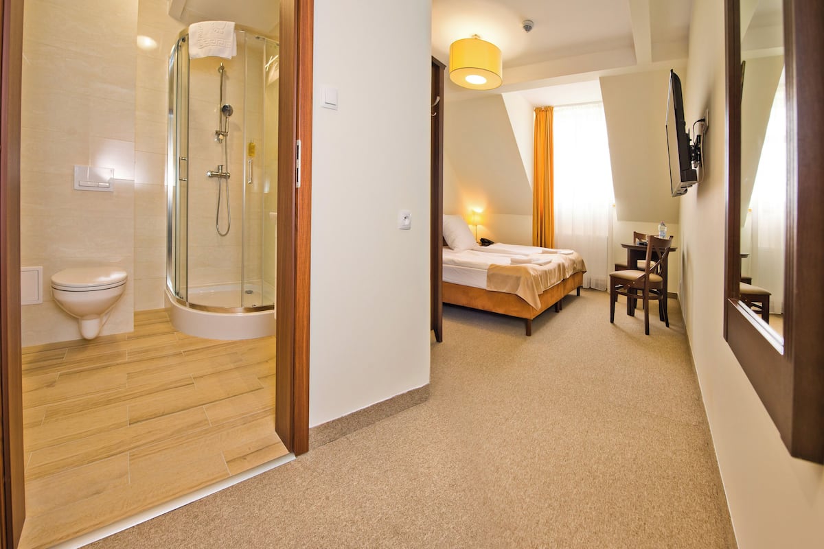 standard double or twin room | desk, blackout curtains, iron/ironing board, free wifi