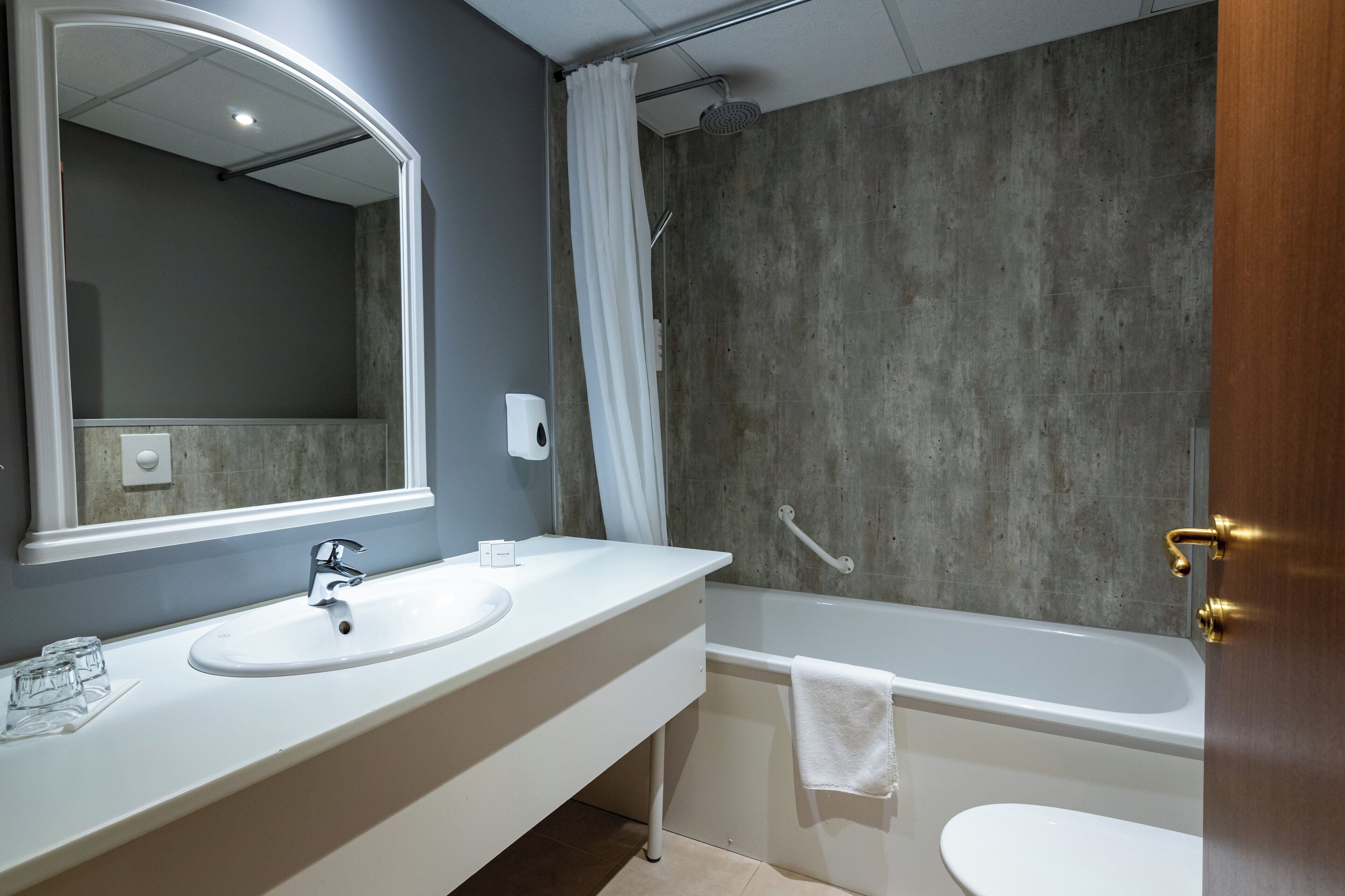 free toiletries, hair dryer, bathrobes, towels