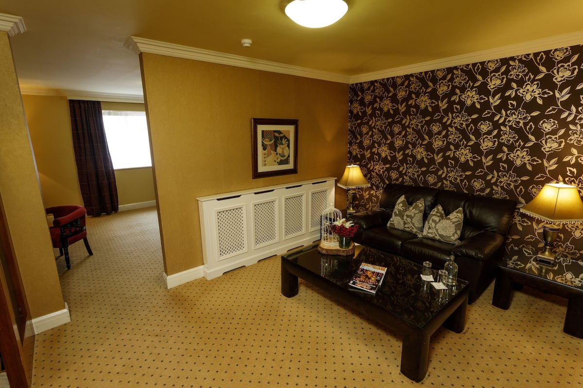 junior room | premium bedding, desk, soundproofing, iron/ironing board