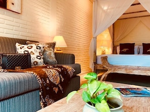 Habitación Deluxe doble, vistas al mar | Zona de estar