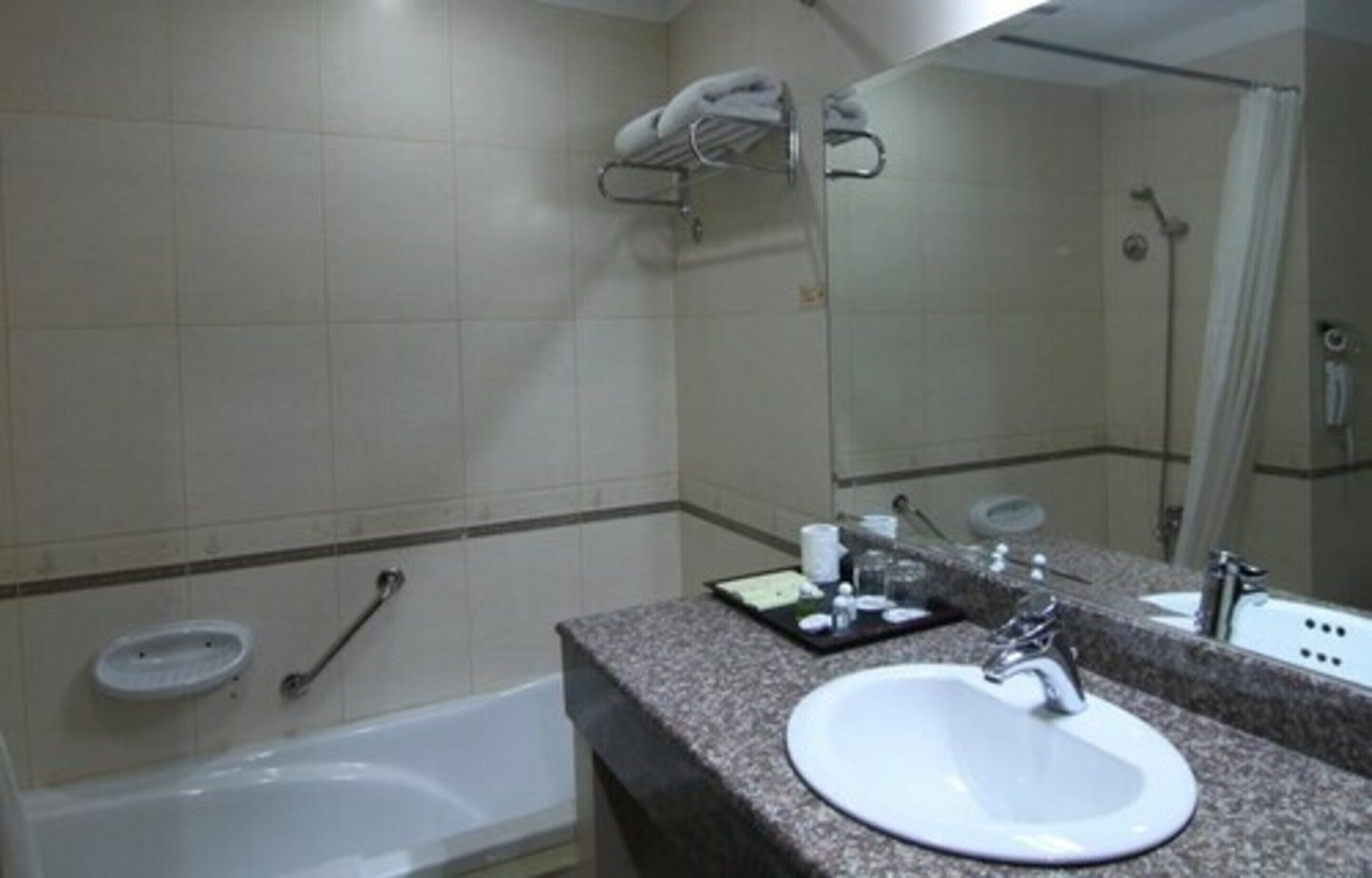 free toiletries, dressing gowns, slippers, towels