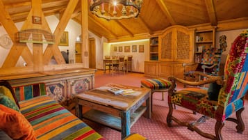 Premium Loft, Balcony, Mountain View (Geierwally) | Living area | Flat-screen TV