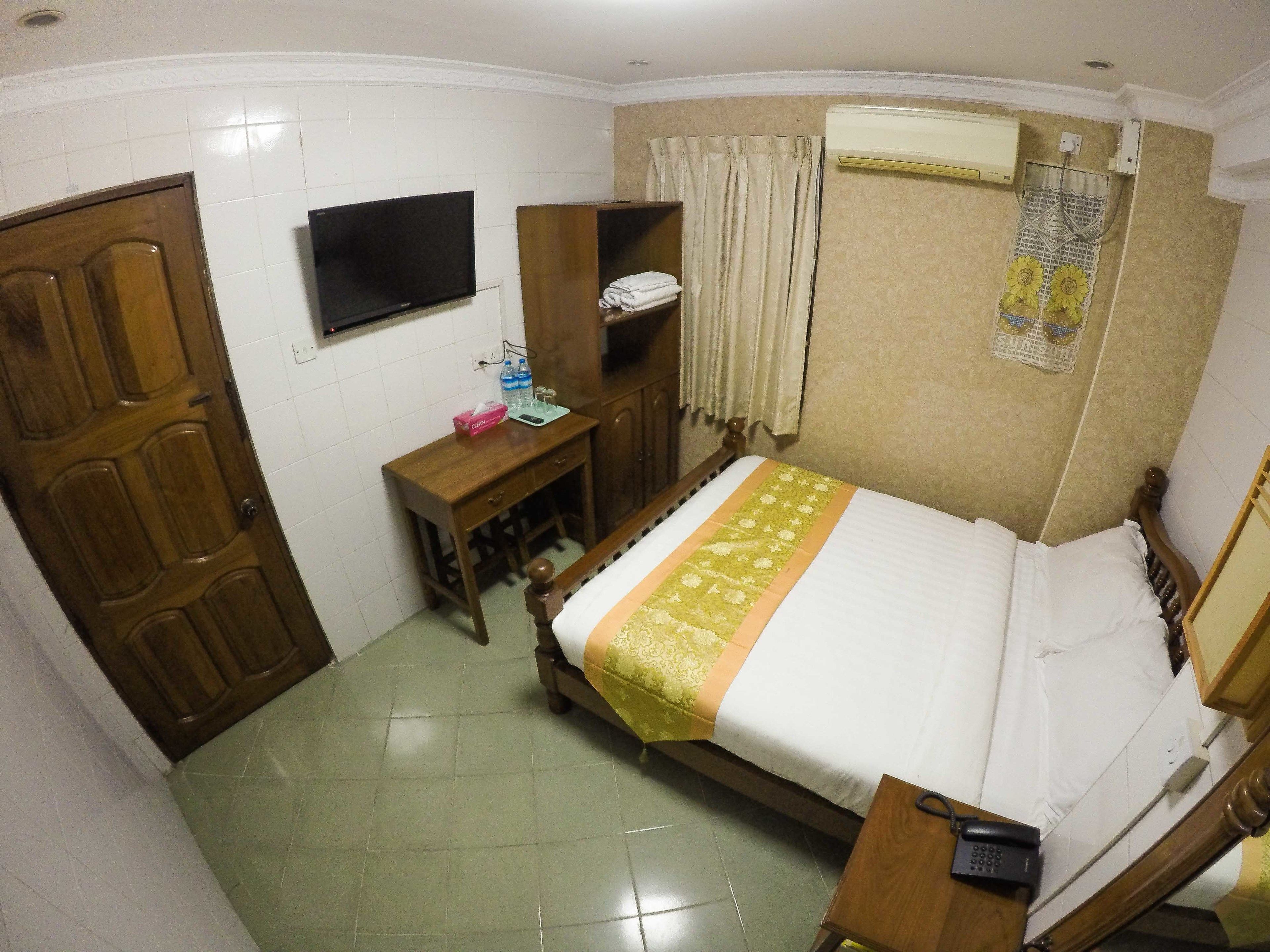 double standard with small window | in-room safe, desk, free wifi