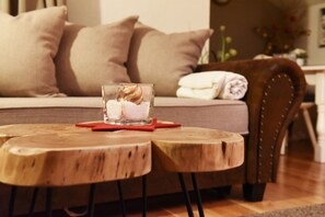 เอ็กซ์คลูซีฟอพาร์ทเมนท์, 1 ห้องนอน, อ่างน้ำวน, วิวหุบเขา | ครัวส่วนตัว | ตู้เย็น, ไมโครเวฟ, เตาอบ, เตาประกอบอาหาร