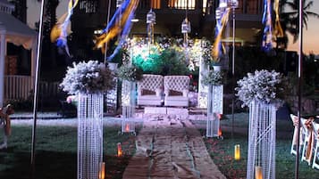 Outdoor wedding area