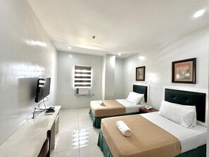 Escritorio, camas plegables/adicionales, wifi gratis y ropa de cama