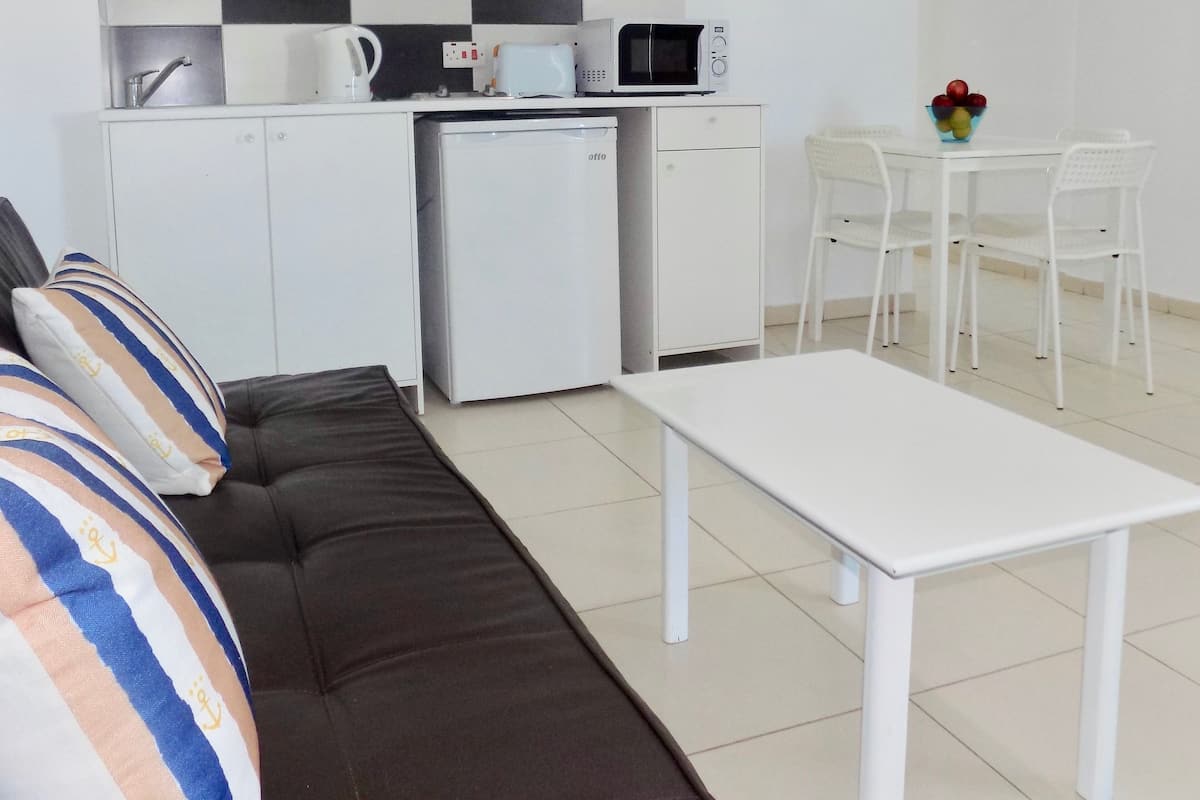 Appartement, 1 slaapkamer | Een bureau, een strijkplank/strijkijzer, gratis wifi