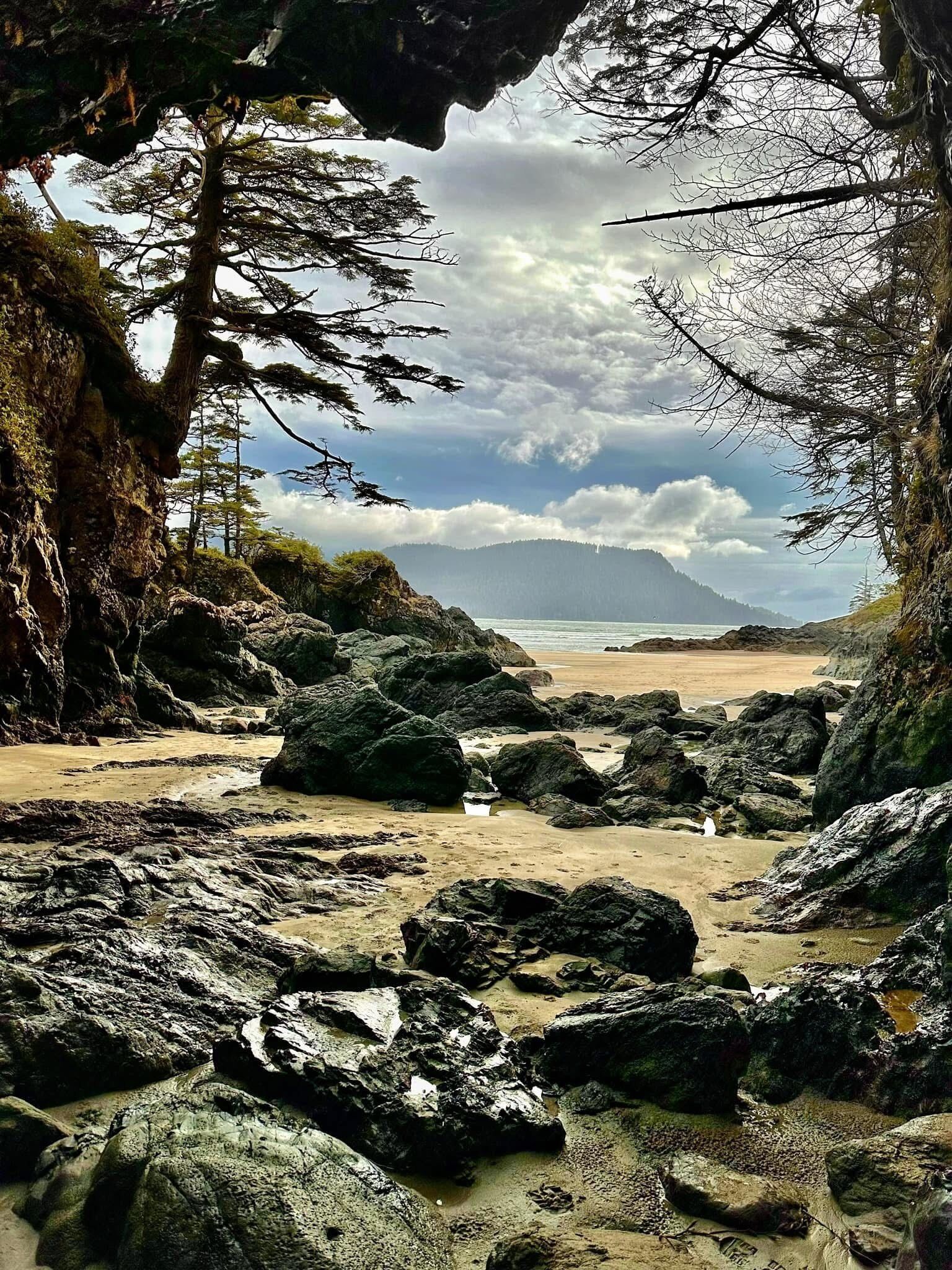 Beach nearby, black sand