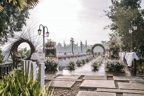 Outdoor wedding area