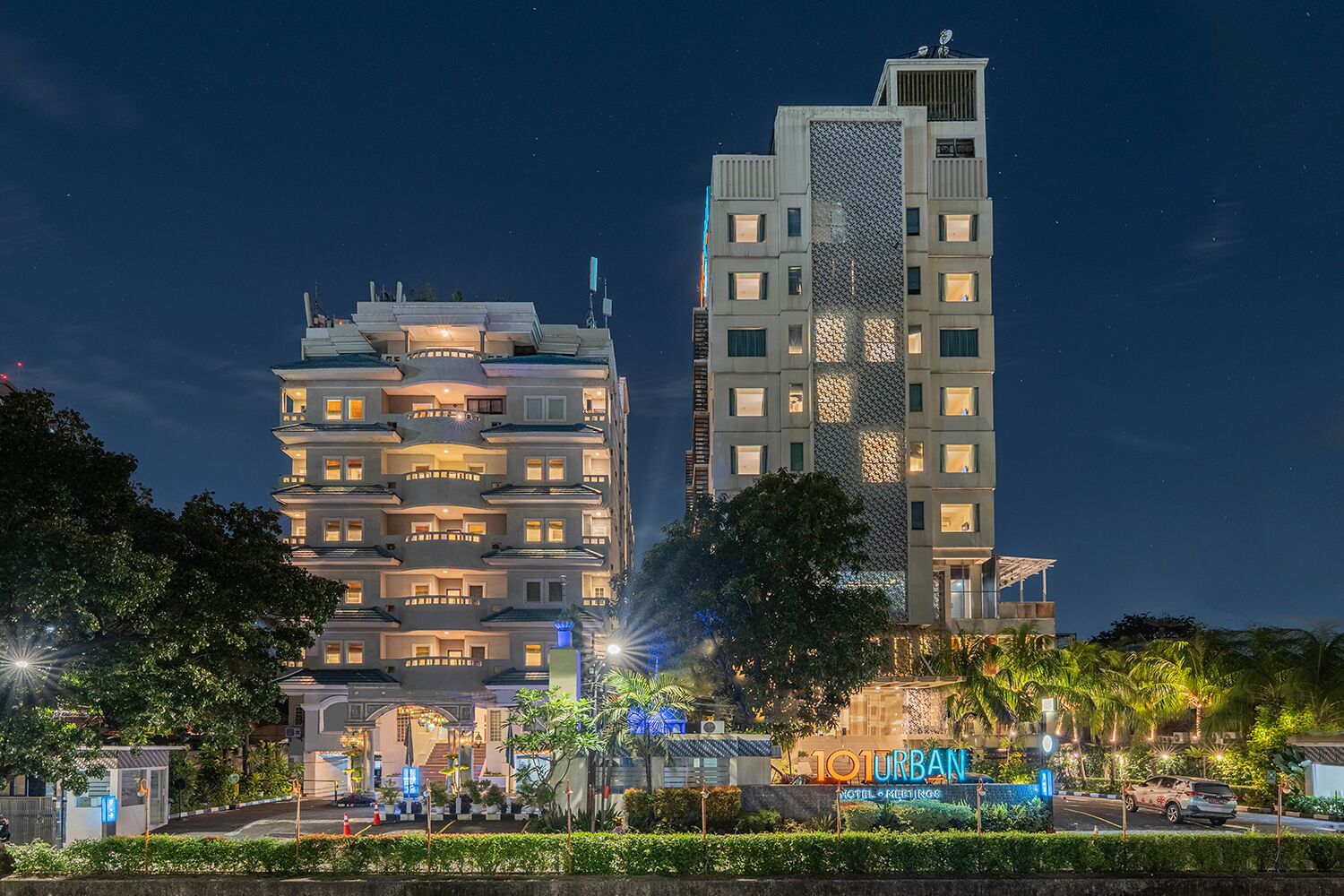 Front of property - evening/night