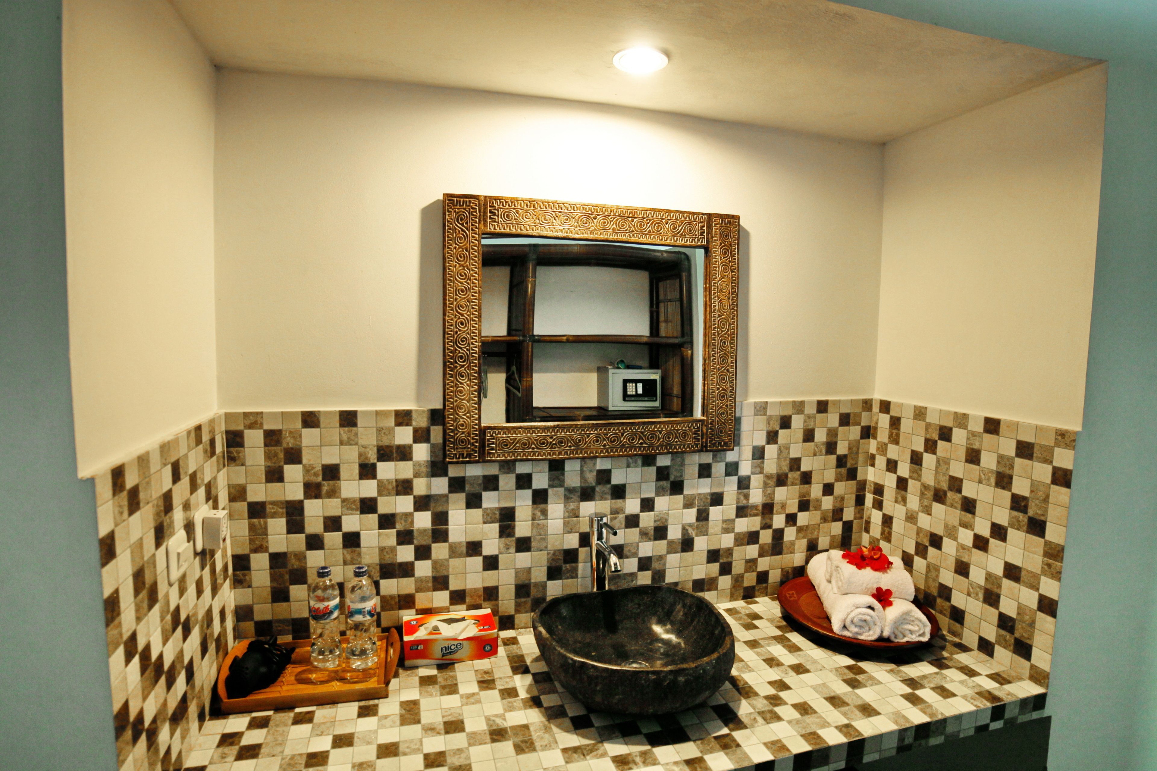 romantic bungalow, ocean view | bathroom sink