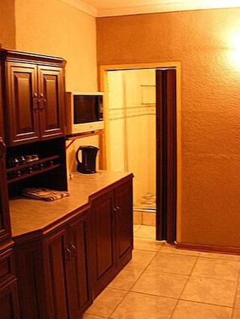 Fridge, microwave, electric kettle. All Are Welcome