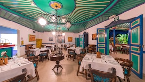 2 restaurants, breakfast, lunch, dinner served; local cuisine