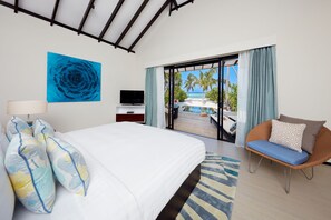 Ropa de cama de alta calidad y minibar 