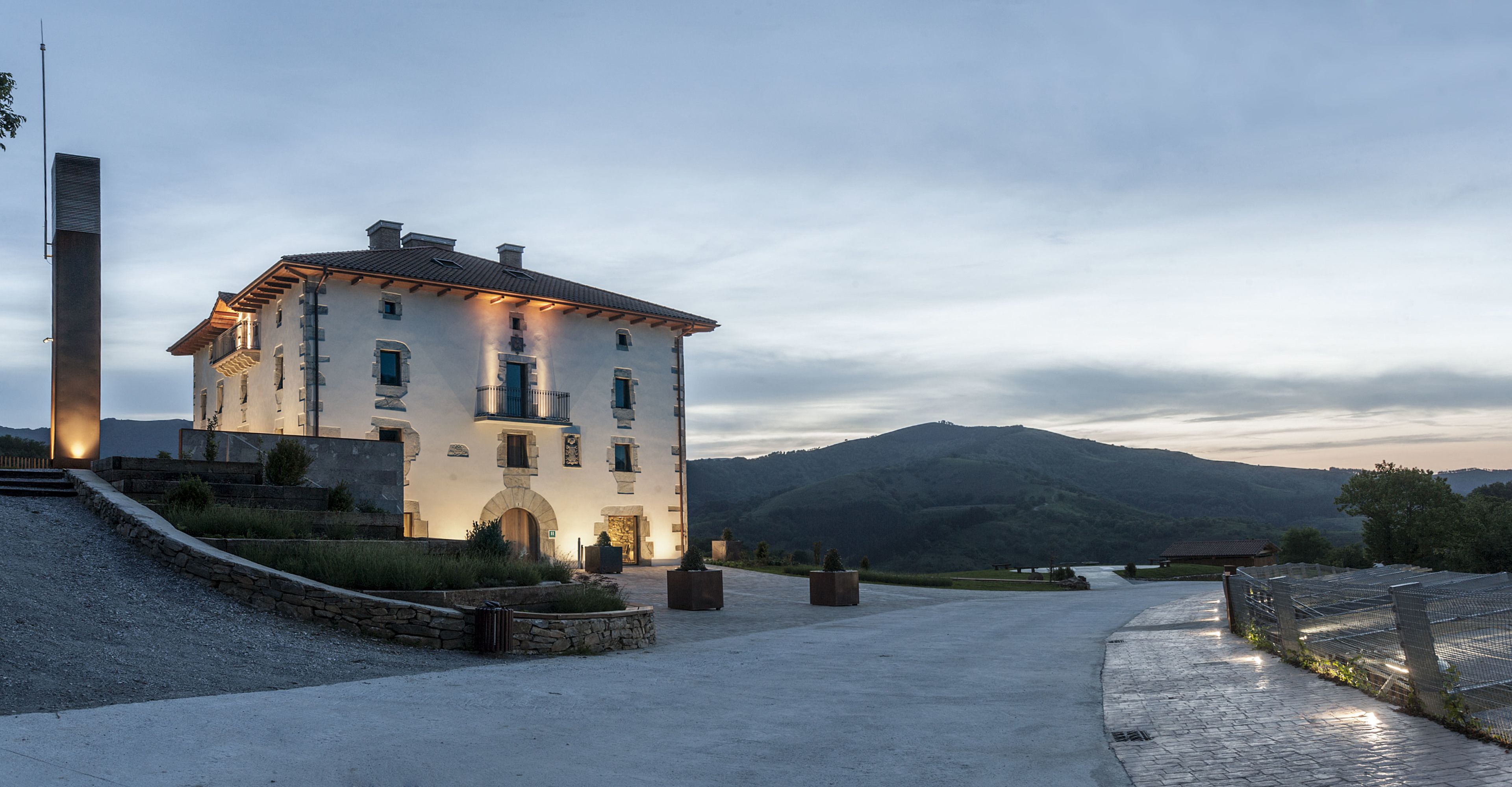 Front of property – evening/night