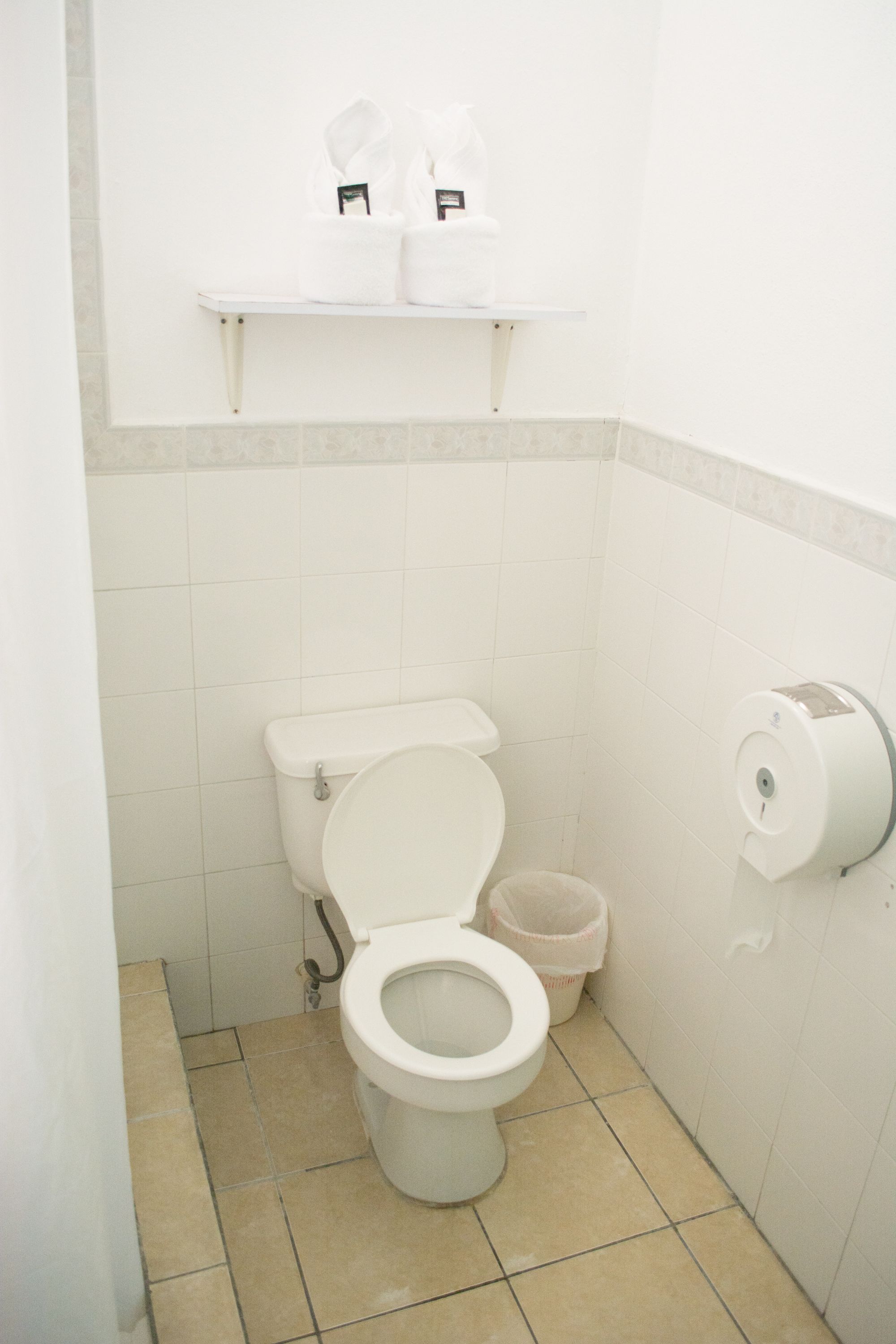 shower, free toiletries, towels