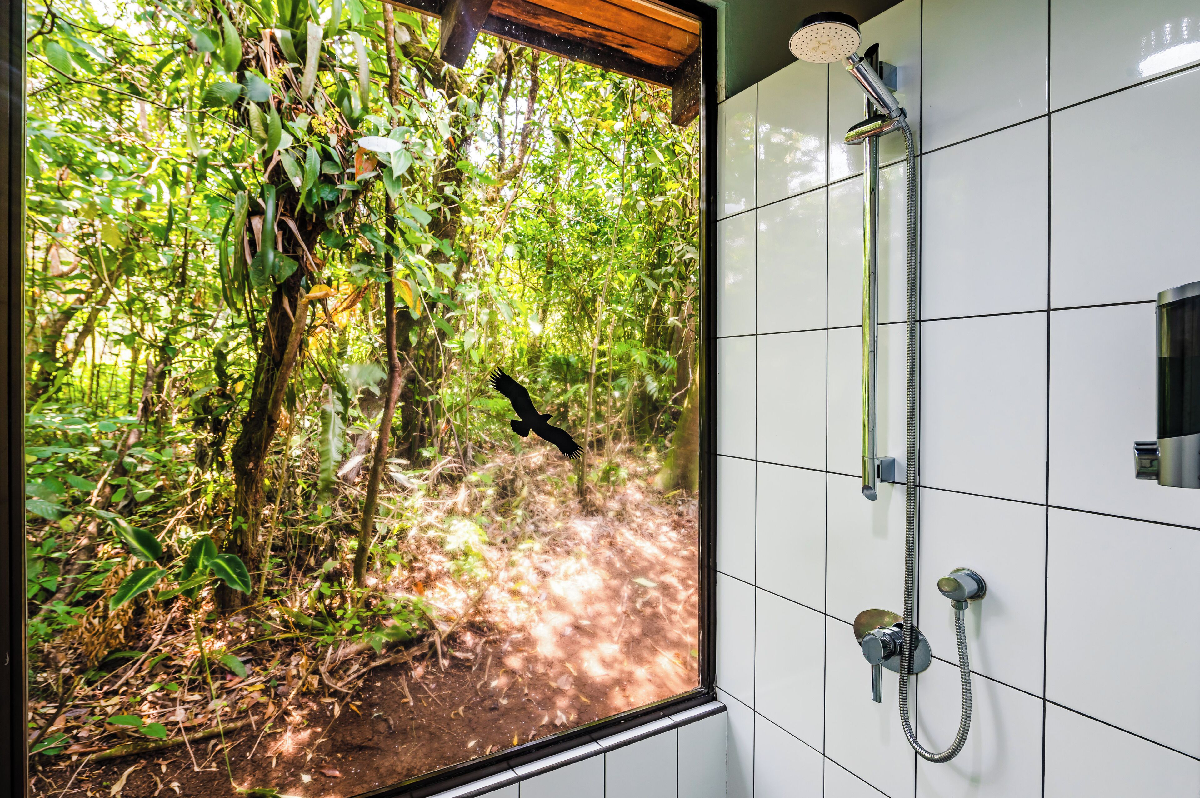Casita El Volcan   | Badkamer | Een douche, een haardroger, handdoeken