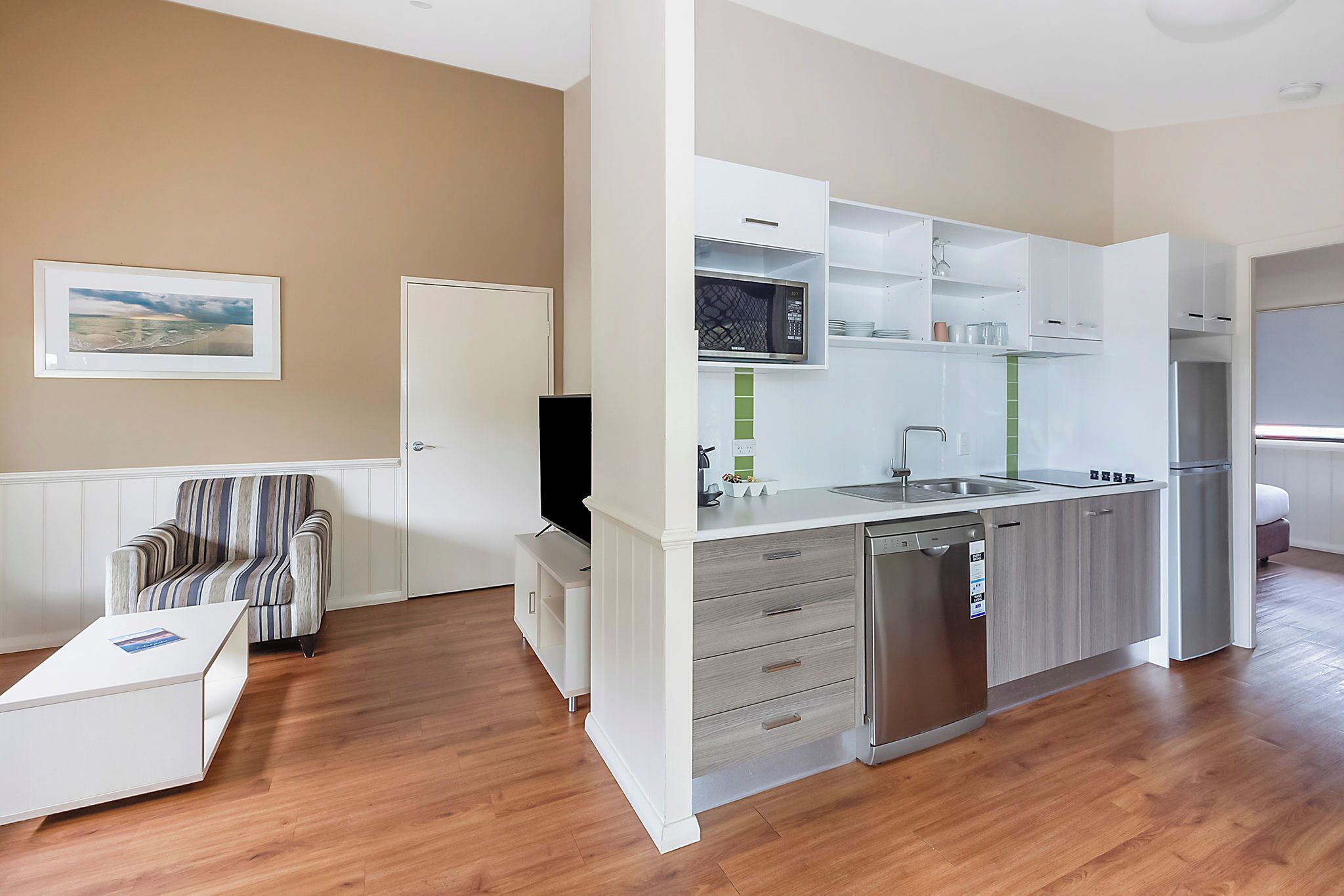 Deluxe Cabin - Sleeps 2 | Living area | TV