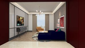 Phòng Suite Junior, 1 giường đôi | Bộ đồ giường cao cấp, nệm Tempur-Pedic, minibar 