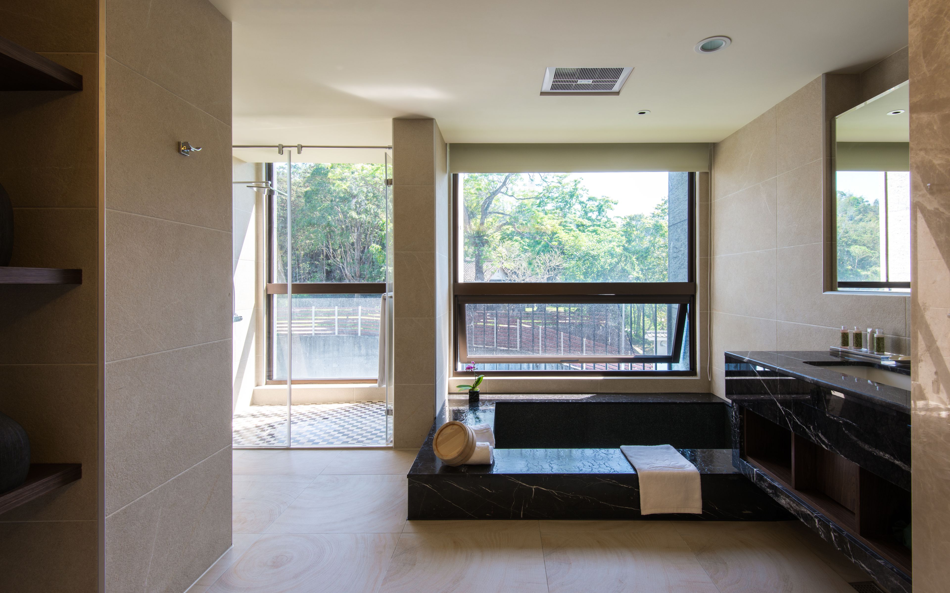 classic quadruple room, 2 double beds | view from room