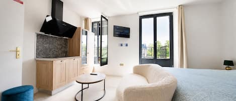 Appartement Confort | 1 chambre, literie de qualitĂ©, rideaux dâobscurcissement