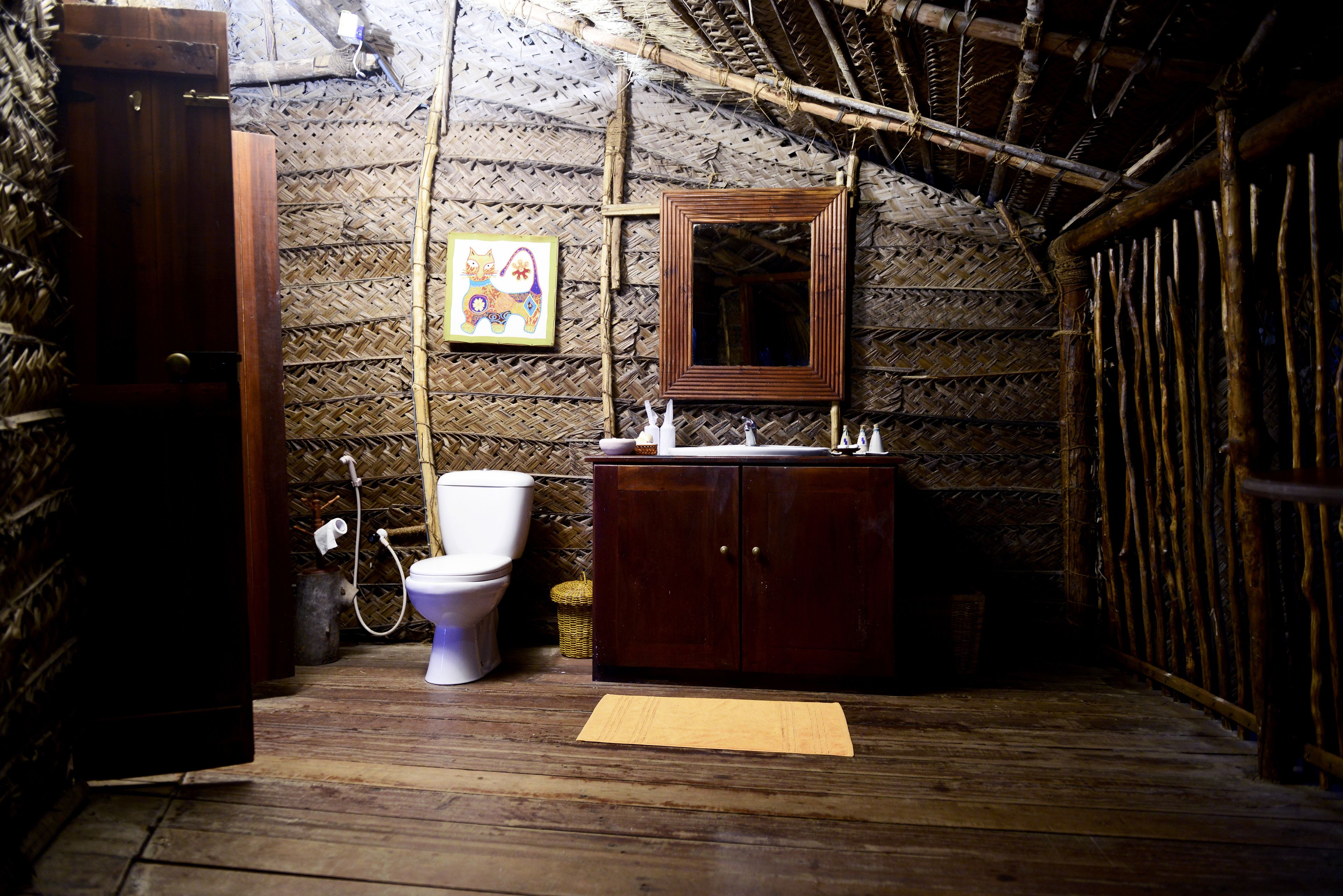 beach cabana room | bathroom | free toiletries, slippers, towels