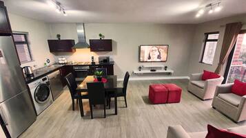 Appartement, 1 chambre, vue montagne | Coin séjour