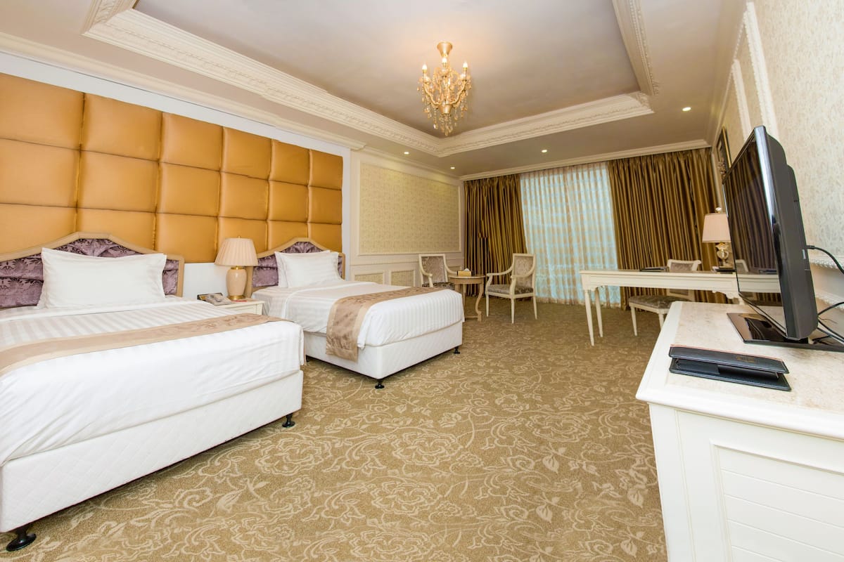 1 slaapkamer, luxe beddengoed, een minibar, een kluis op de kamer