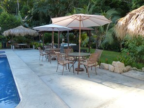 3 outdoor pools, pool umbrellas, pool loungers