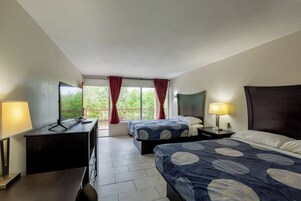 Room, 2 Queen Beds, Non Smoking | Desk, iron/ironing board, free WiFi, bed sheets