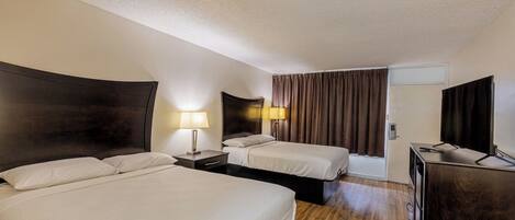 Room, 2 Queen Beds, Non Smoking | Desk, iron/ironing board, free WiFi, bed sheets
