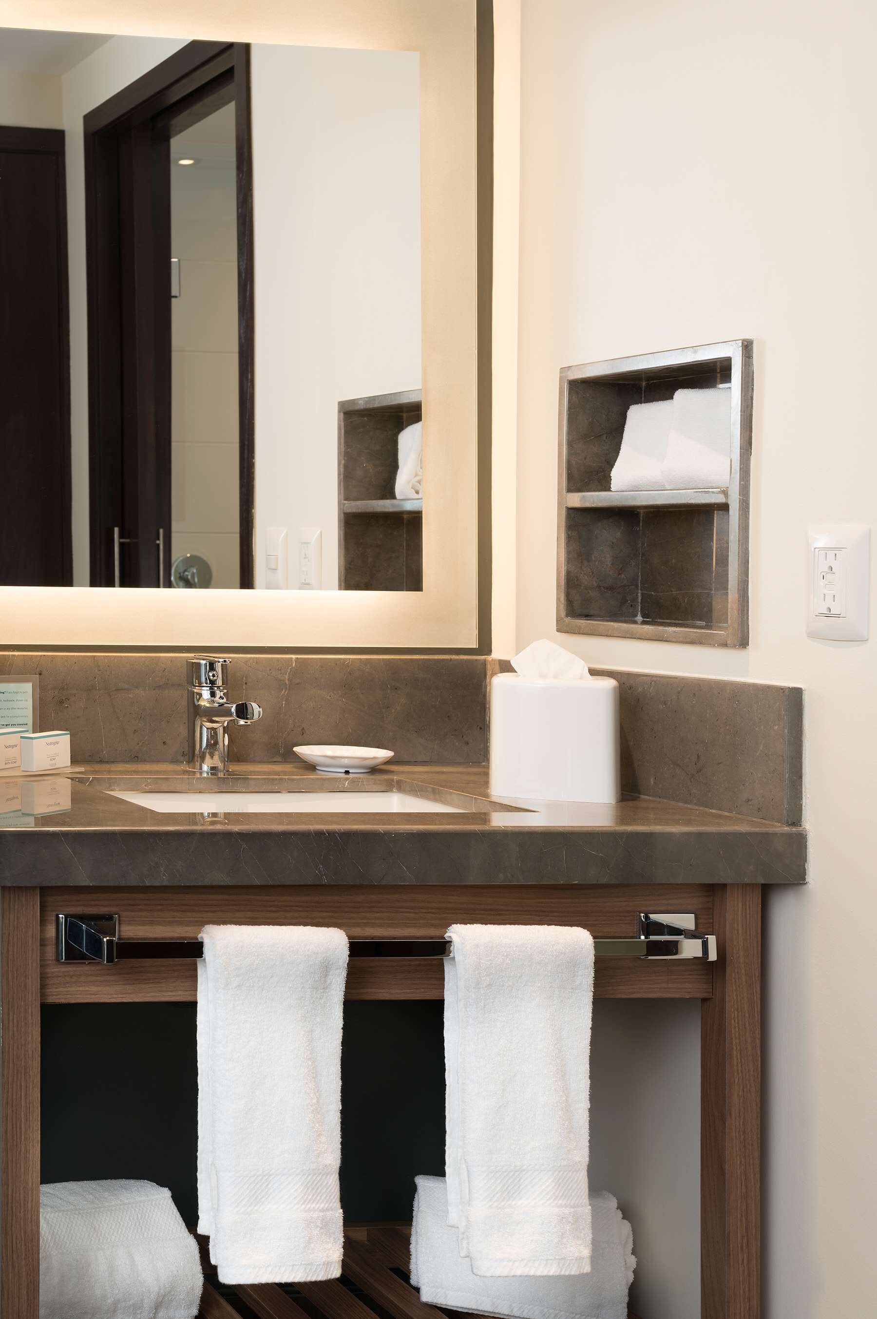 free toiletries, hair dryer, towels