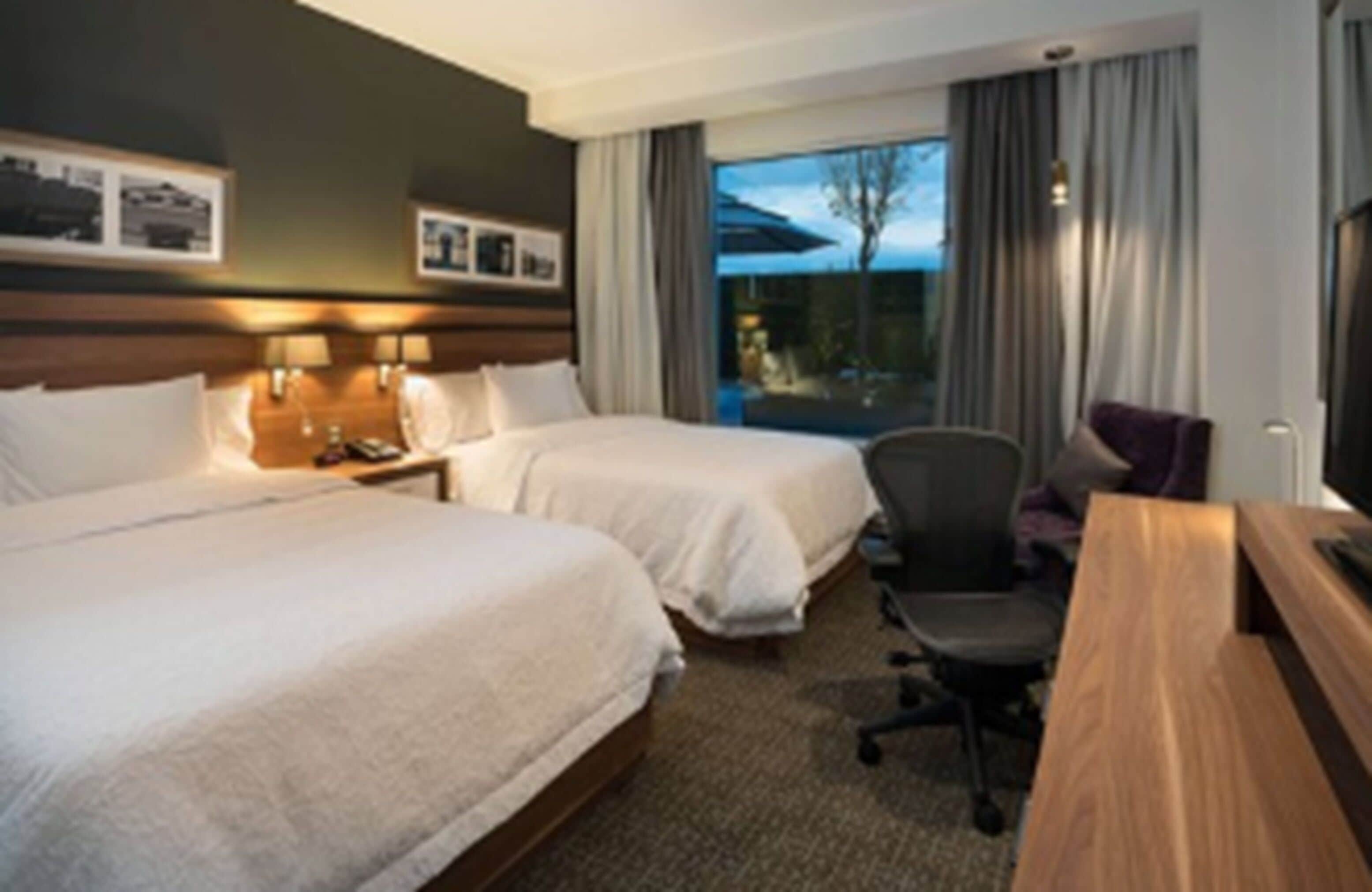 room, 2 double beds, refrigerator | premium bedding, in-room safe, desk, soundproofing