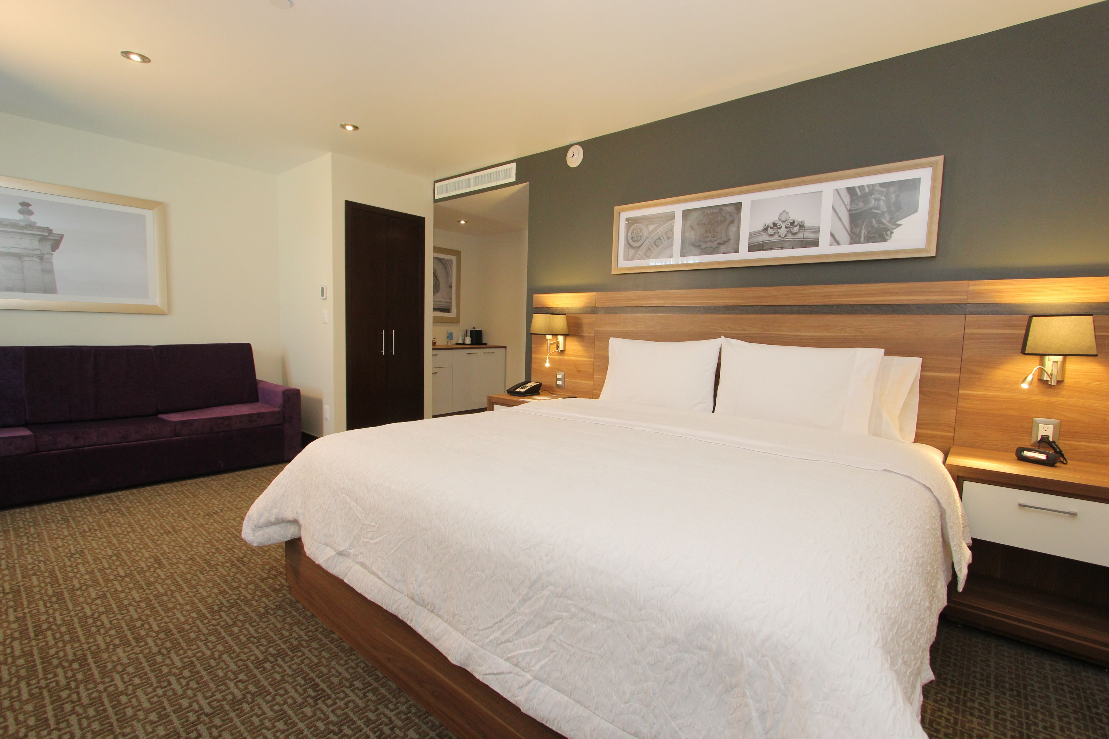 スタジオ キングベッド 1 台ソファーベッド付き 禁煙 | 高級寝具、セーフティボックス (室内)、デスク、防音設備