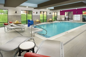 Indoor pool, pool loungers - Home2 Suites by Hilton Louisville East/Hurstbourne (Louisville)