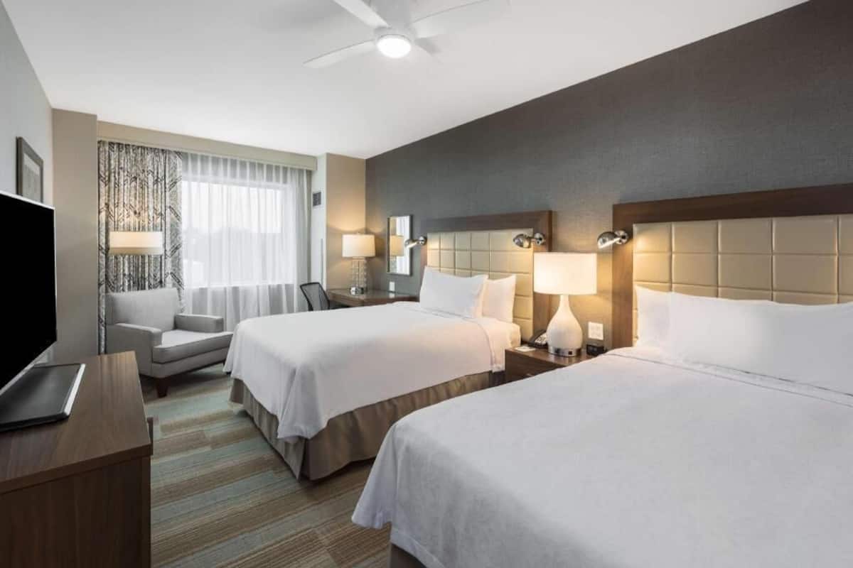 Hypo-allergenic bedding, down duvets, pillow-top beds, in-room safe
