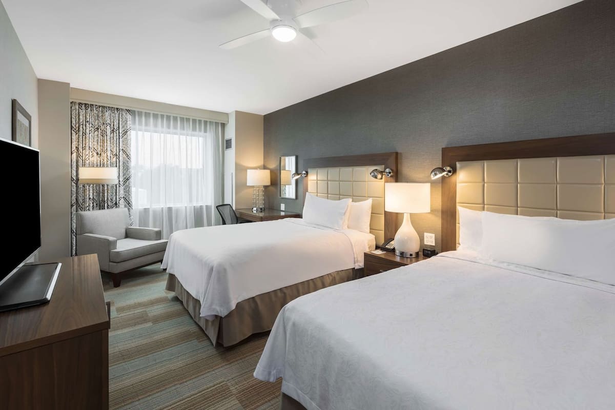 Hypo-allergenic bedding, down duvets, pillow-top beds, in-room safe