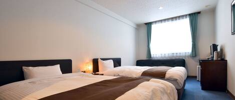 Blackout curtains, iron/ironing board, bed sheets