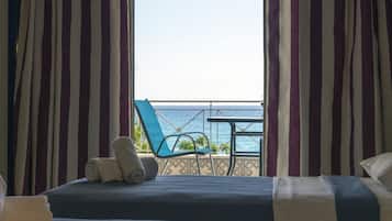 Familienapartment, 2 Schlafzimmer, Meerblick | Ausblick vom Zimmer