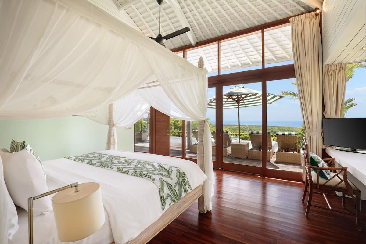 Three Bedroom Ocean View Pool Villa | 1 slaapkamer, luxe beddengoed, een kluis op de kamer